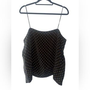 Everlane Black Camisole with Gold Dots